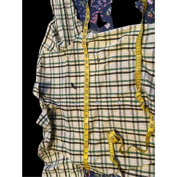 Ecko Unltd Mens Yellow & Blue Short Sleeve Plaid Button-Up Shirt Size XL - Picture 13 of 15